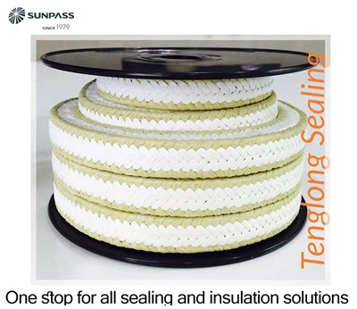 Висока топлоустойчивост Чист PTFE с ъглова оплетка от влакна Kevlar